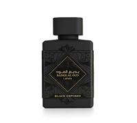 Lattafa Badee Al Oud Black Exposed Eau de Parfum 100 ml Unisex - Profumo orientale legnoso a lunga durata con pepe rosa, olibano, caramello, orris, cacao, labdano e vaniglia