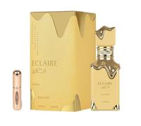 Lattafa Éclair Banoffi Eau de Parfum Arabo Unisex a Lunga Durata con Atomizzatore Ricaricabile, Profumo Dolce e Cremoso con Banana, Vaniglia e Pralina (Éclair Banoffi) 100 ml