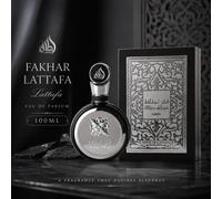 Lattafa Fakhar Eau De Parfum Nero 100ML Profumo da Uomo, Fragranza di Lusso Lunga Durata, Legno Speziato Fresco vetro