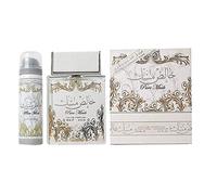 Lattafa Khalis Pure Musk, set regalo da 100 ml per uomini e donne con 200 ml Deo, naturale, formato da viaggio