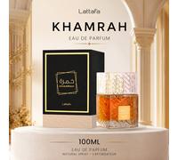 Lattafa Khamrah Profumo 100ML Fragranza Unisex Dolce Speziata Vaniglia Ambra Lunga Durata Eau De Parfum vetro