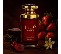 Lattafa Mayar Cherry Intense Eau de Parfum 100 ml da donna ispirato a Black Opium Over Red - Profumo arabo di Dubai, fragranza orientale da donna con note di ciliegia, vaniglia, caffè e spezie, lussuo