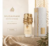 Lattafa Musamam White Intense Eau De Parfum 100ML Profumo di Muschio Arabo di Lusso Fresco e di Lunga Durata vetro
