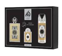 Lattafa perfumes King Of Arabia - set regalo EDP 100 ml, deospray 200 ml e EDP 20 ml 100ml