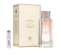 Lattafa The Kingdom Women Eau de Parfum 100 ml, profumo arabo da donna a lunga durata, con atomizzatore da 5 ml, fragranza dolce, aroma duraturo con tocchi floreali e fruttati (donna)