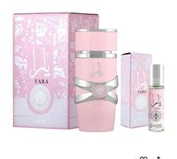 Lattafa Yara EDP 3,4 Fl Oz + Yara Parf m l 0,34 Fl Oz Bundle