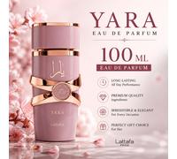 Lattafa Yara Elixir EDP 100ML Profumo da Donna Fragranza Dolce Fruttata Floreale alla Vaniglia di Lunga Durata vetro