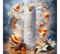 Lattafa Yara Moi 200 ml Spray profumato per donna - Gelsomino e pesca, cuore di ambra e caramello, base di vaniglia e sandalo Famiglia olfattivaFruttata, Floreale, Gourmand, OrientaleNote di testaGels