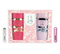 Lattafa Yara & Yara Candy Anniversary Edition 2 x 100 ml Eau de Parfum, profumo arabo da donna, include 2 atomizzatori, profumi arabi dolci e floreali di lunga durata (Yara & Yara Candy)