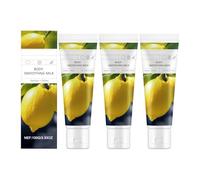 Latte corpo lenitivo al limone, idratante nutriente per la pelle, con formula idratante e nutriente profonda, sicuro e delicato, 100 g, per uomo e donna (3pcs)