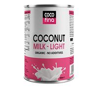 Latte di cocco biologico leggero senza glutine senza zuccherato senza latticini, senza BPA, senza gomma di xantano o additivi, solo il 46% di cocco e acqua cheto dieta amichevole 400 ml - (confezione da 6)