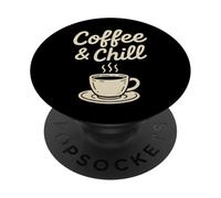 Latte Espresso Cappuccino per amanti del caffè «Coffee & Chill» PopSockets PopGrip Adesivo