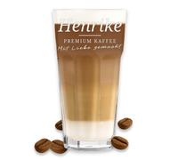Latte Macchiato Vetro per Caffè con Incisione - Regalo il Compleanno - Nome