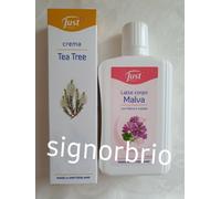latte malva just corpo 250ml + crema tea tree 100ml lotto stock prodotti offerte