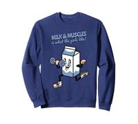 Latte & Muscoli è ciò Che Piace alle Ragazze (Grafica Divertente) Felpa