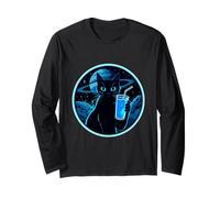 Latte per Gatti Space Universe Drink Feline Relax Chill Float Star Maglia a Manica