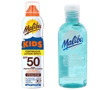 Latte spray per bambini Malibu SPF50 175 ml + gel doposole 100 ml