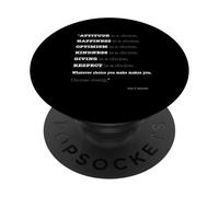 L'atteggiamento è una scelta Citazione motivazionale Roy T. Bennett PopSockets PopGrip Adesivo
