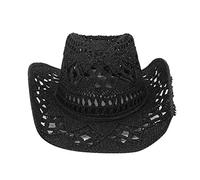 Lattice Di Cavallo Moda Lady Foldable Casual Cap Wide Sun Hat per Donne e Uomini Cowboy Bianco Impermeabile, Le Noir, Taglia unica