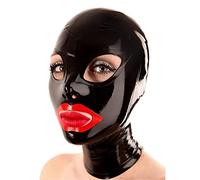 Lattice Testa Coperchio, lattice Maschera per la testa Cappuccio in latex per gioco di ruolo di Party Abbigliamento da club (L)