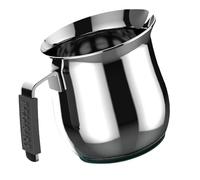 Lattiera Tazze 8, Linea Dolcevita, 700 ML, Acciaio Inox 18/10 ad induzione con manico in silicone antiscotto, Officine Prandelli