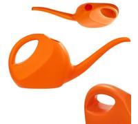 Lattina di annaffiatura Kadax, 2 litri, brocca di versamento del giardino di plastica, lattina di fiore con una lunga corsa, per all'interno e all'esterno, casa, giardino, fiori, piante d'appartamento, irrigazione (arancione)