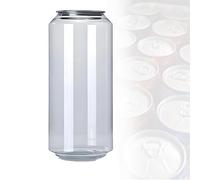 Lattina per Bevande, 200 Bottiglie di plastica per succhi, Contenitore Trasparente per succhi, frullati, tè, caffè, Compatibile con sigillatrice Automatica per Bicchieri da 500 ml