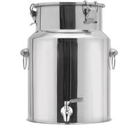 Lattina per il trasporto del latte e brocca per vino in acciaio inox con rubinetto, secchio resistente da 9 litri per la conservazione di liquidi e solidi, ideale per cucina, campeggio e uso esterno