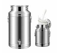 Lattina per il trasporto del latte in acciaio inox con coperchio sigillato e dispenser per rubinetto, materiale commestibile, tre serrature e protezione dalle perdite per una conservazione sicura dei