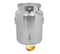 Lattina per latte in acciaio inox con coperchio sigillato, brocca da trasporto resistente, grande contenitore per liquidi per uso commerciale, ideale per erogare bevande calde