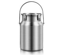Lattina per latte in acciaio inox, secchio per liquidi solidi con coperchio sigillato e manico, ideale per latticini, bevande e uso domestico