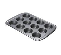 Lattina per muffin antiaderente in acciaio al carbonio 12 gradi Circulon Bakeware - Grigio