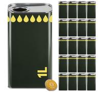 LATTINA per OLIO EVO in METALLO VERDE CONTENITORE da 1 Litro con TAPPO ERMETICO