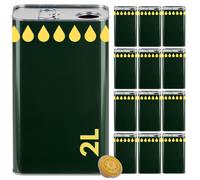 LATTINA per OLIO EVO in METALLO VERDE CONTENITORE da 2 Litri con TAPPO ERMETICO