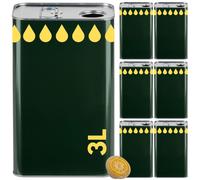 LATTINA per OLIO EVO in METALLO VERDE CONTENITORE da 3 Litri con TAPPO ERMETICO