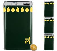 LATTINA per OLIO EVO in METALLO VERDE CONTENITORE da 3 Litri con TAPPO ERMETICO