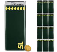 LATTINA per OLIO EVO in METALLO VERDE CONTENITORE da 5 Litri con DOPPIO TAPPO