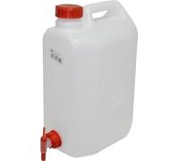 Lattina - plastica bianca da 10 litri, con rubinetto incorporato, ideale per irrigazione e stoccaggio, resistente e durevole. *