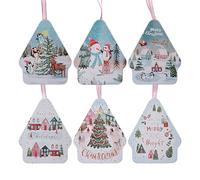 Lattine Per Biscotti Di Natale - Confezione Da 6 Pezzi Di Contenitori Riutilizzabili E Portatili - Scatole Per Dolciumi Natalizie - per il Cibo i Biscotti gli Spuntini le Caramelle il Dessert la Casa