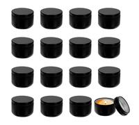 Lattine per candele 3oz, 16pcs vuote con coperchio nere