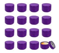 Lattine per candele 3oz, 16pcs vuote con coperchio, viola