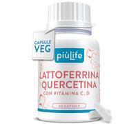 Lattoferrina 200 Immuno Quercetina PiuLife, Integratore Difese Immunitarie 60 Ca