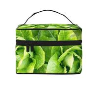 Lattuga romana fresca, borsa da viaggio per il trucco da donna, grande organizer per cosmetici