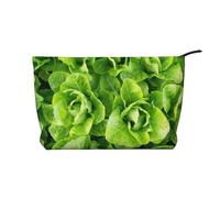 Lattuga romana fresca, Borsa per cosmetici in velluto a coste Borsa per il trucco Borsa da viaggio portatile