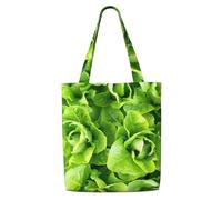 Lattuga romana fresca,Borse della spesa riutilizzabili, borse per la spesa, borsa a tracolla in tela di grande capacità