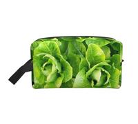 Lattuga romana fresca, organizer per cosmetici di grande capacità, borsa da viaggio per il trucco da donna