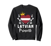 Latvian Princess Latvia Flag Proud Latvian Girl Felpa