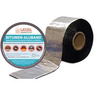 Latzel Dämmstoffe Nastro in alluminio bituminoso autoadesivo, resistente ai raggi UV, colore alluminio, rotolo 75 mm 10 metri