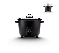 Lauben Rice Cooker 600BC - Cuocere riso piccolo con capacità 0,6 l, inserto in metallo, coperchio in vetro temperato, piroscafo, superficie antiaderente, tecnologia Cool-touch, funzione di