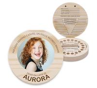 LAUBLUST Scatolina dei dentini personalizzata con nome - Scatola dei dentini in legno con foto | Regalo per bambini e bambine - Scatola per denti da latte con pinzetta, un dolce ricordo d’infanzia